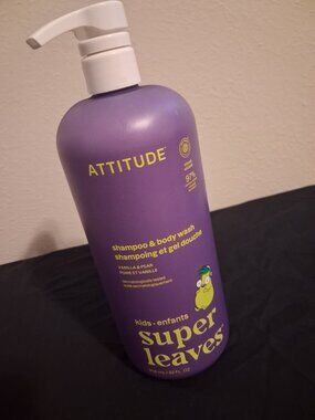ATTITUDE Super Leaves Kids Shampoo & Body Wash Vanilla Pear 32oz